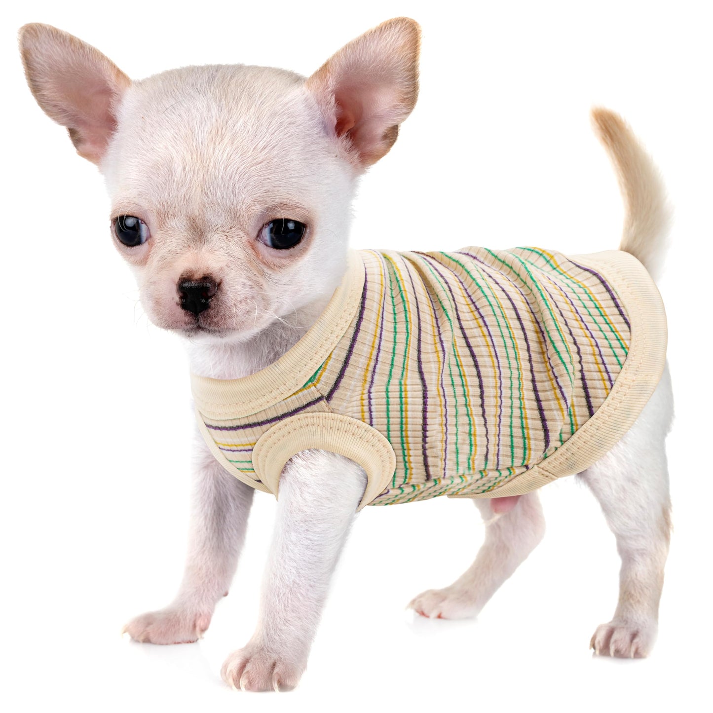 Elevate Your Pet's Comfort and Fashion: Premium 100% Cotton Rib Dog Shirt Vest for Small Breeds Like Chihuahuas, Yorkies, and Puppies .Year-Round Style with Tank-Style Puppy Attire Pink X-Small