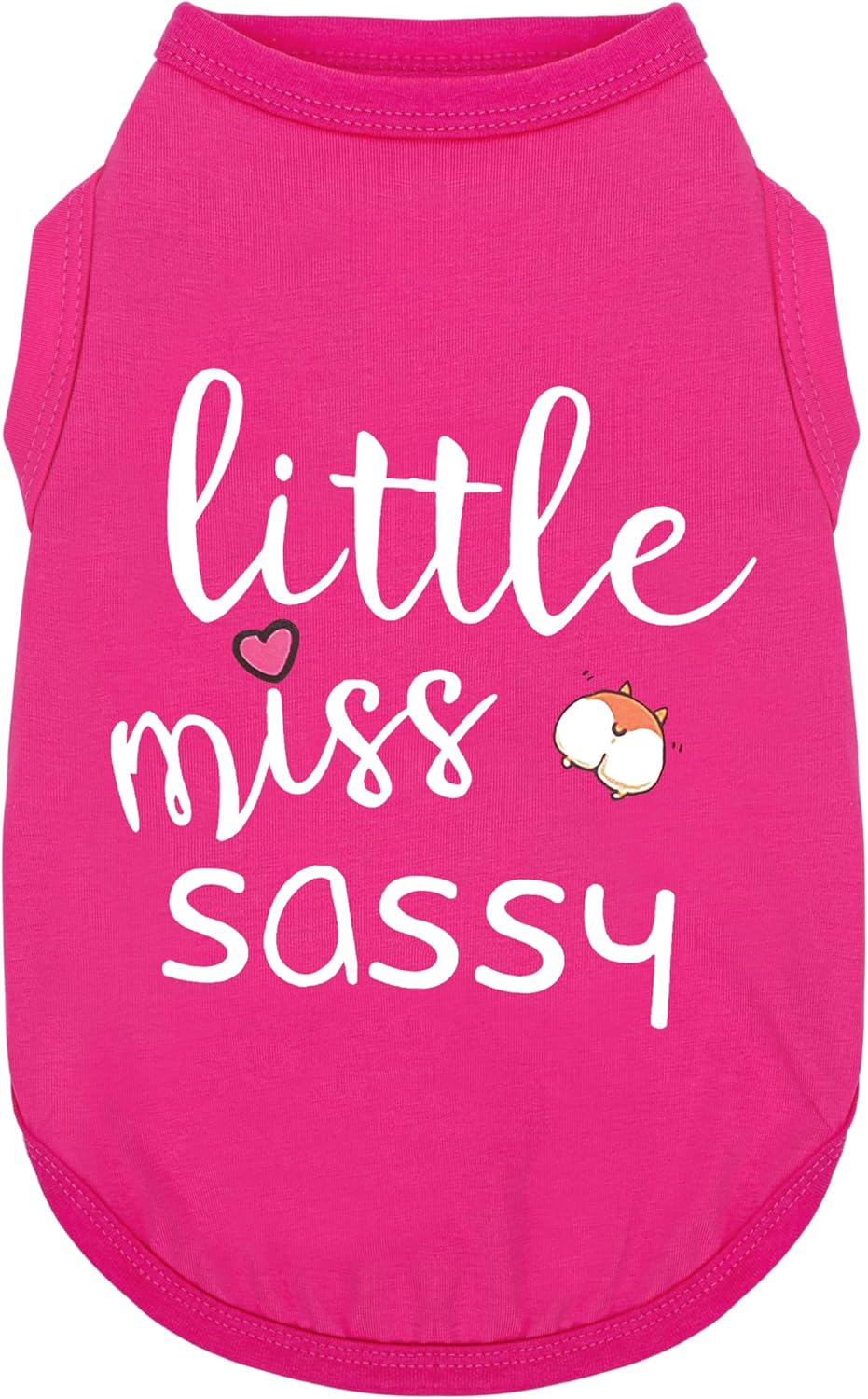 Paiaite Dog Clothes Fashionable Sleeveless Pet Vest: 'Little Miss Sassy' Printed Cotton Dog Shirt, Ideal for Small, Medium, and Large Breeds, Ensuring Comfort and Breathability Rose Red M