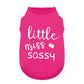 Paiaite Dog Clothes Fashionable Sleeveless Pet Vest: 'Little Miss Sassy' Printed Cotton Dog Shirt, Ideal for Small, Medium, and Large Breeds, Ensuring Comfort and Breathability Rose Red M