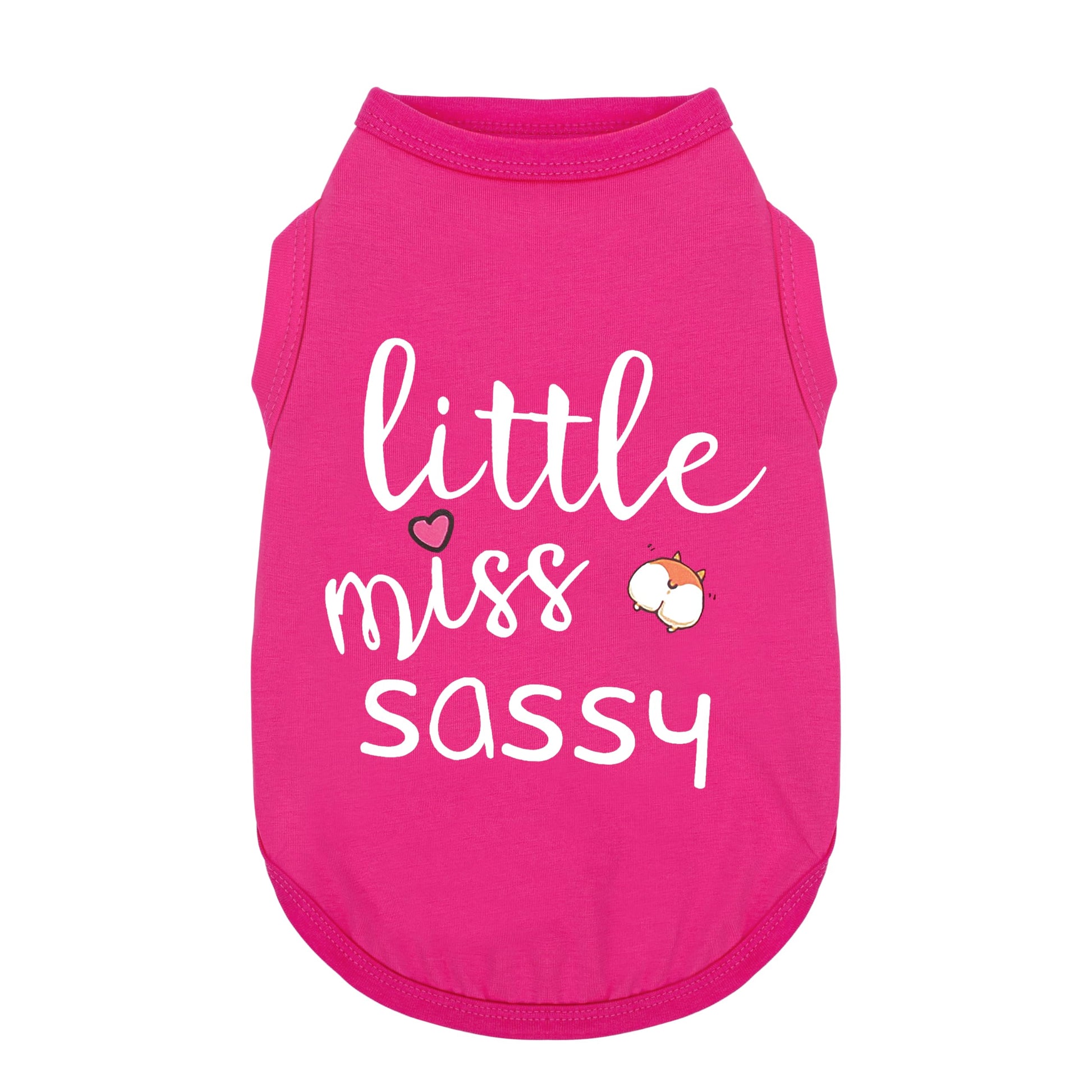 Paiaite Dog Clothes Fashionable Sleeveless Pet Vest: 'Little Miss Sassy' Printed Cotton Dog Shirt, Ideal for Small, Medium, and Large Breeds, Ensuring Comfort and Breathability Rose Red M