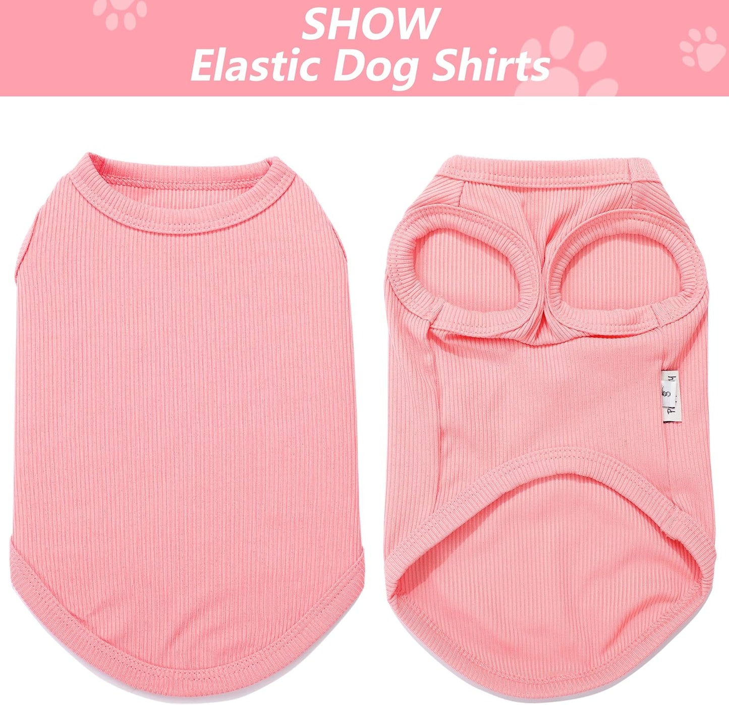 2 Pack Dog Clothes for Small Dogs Summer Dog Shirt Vest Girl Boy Lightweight Puppy T-Shirts Blank Soft and Cool Pet Clothing Sleeveless Medium Large Dog Outfit (Purple+L-Pink, Medium)