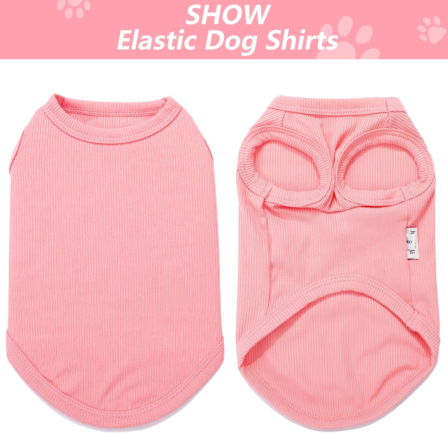 2 Pack Dog Clothes for Small Dogs Summer Dog Shirt Vest Girl Boy Lightweight Puppy T-Shirts Blank Soft and Cool Pet Clothing Sleeveless Medium Large Dog Outfit (Purple+L-Pink, Medium)