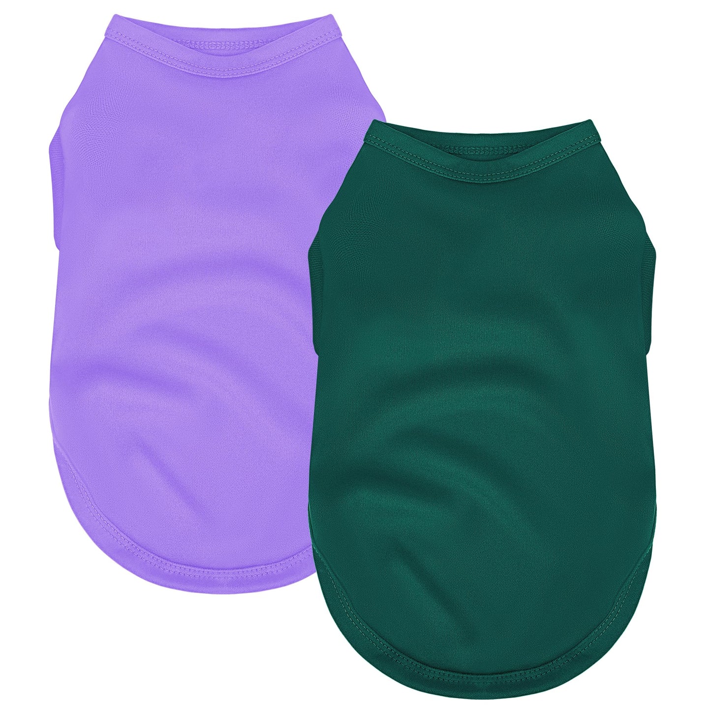 2 Pack Solid Color Dog Shirts - Lightweight, Quick Dry, Breathable Pet T-Shirts for Small to Large Dogs - Stretchy, Durable, Ideal for All Seasons and Holidays.Black White S
