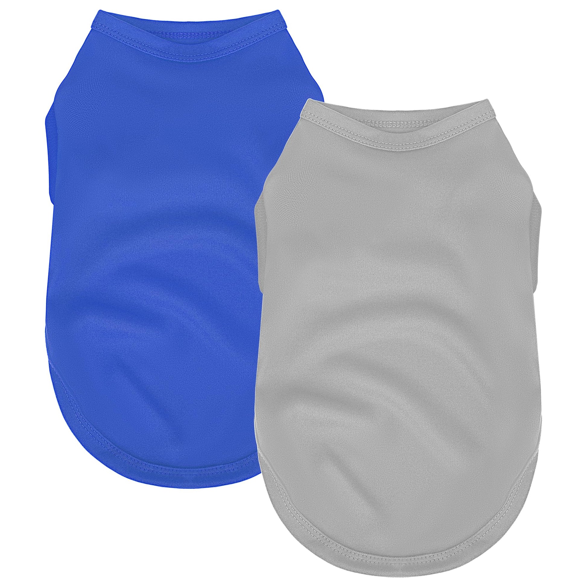 2 Pack Solid Color Dog Shirts - Lightweight, Quick Dry, Breathable Pet T-Shirts for Small to Large Dogs - Stretchy, Durable, Ideal for All Seasons and Holidays.Black White S