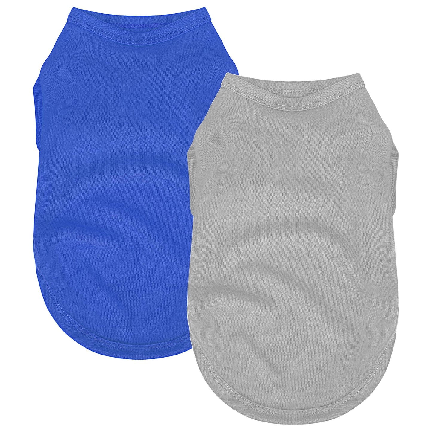 2 Pack Solid Color Dog Shirts - Lightweight, Quick Dry, Breathable Pet T-Shirts for Small to Large Dogs - Stretchy, Durable, Ideal for All Seasons and Holidays.Black White S